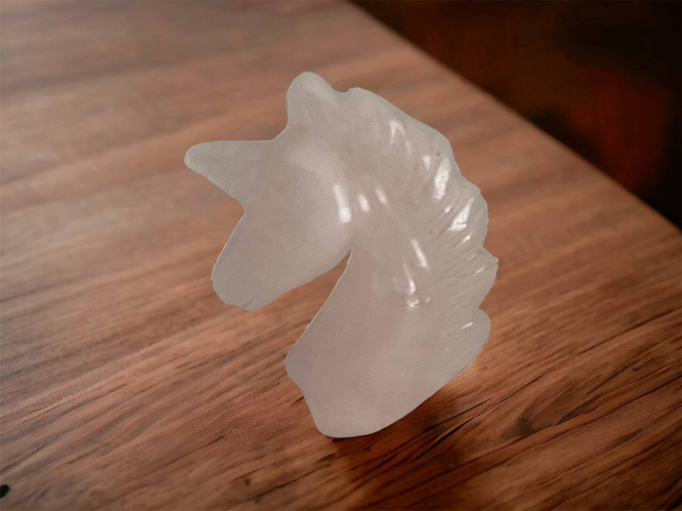 Polished Crystal - Rose Quartz Unicorn 6cm