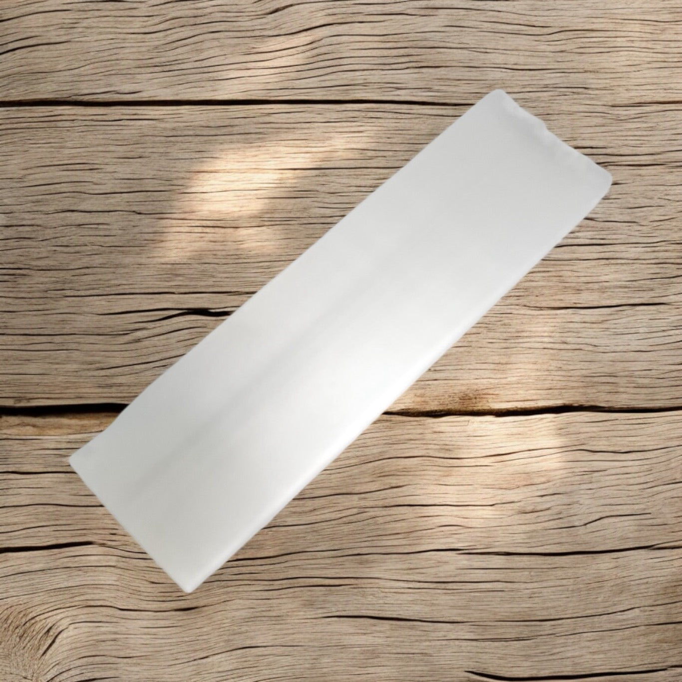 Selenite Rectangle Charging Plate (10cm x 4.5cm x 1cm)