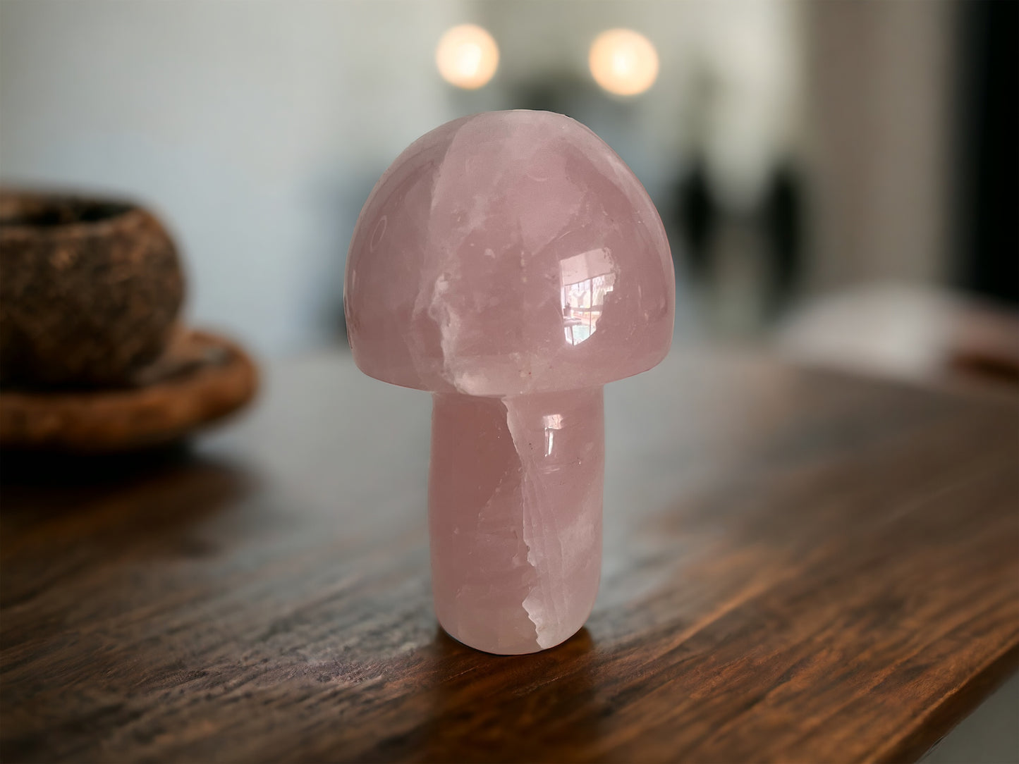 Rose Quartz Large Mushroom 10cm