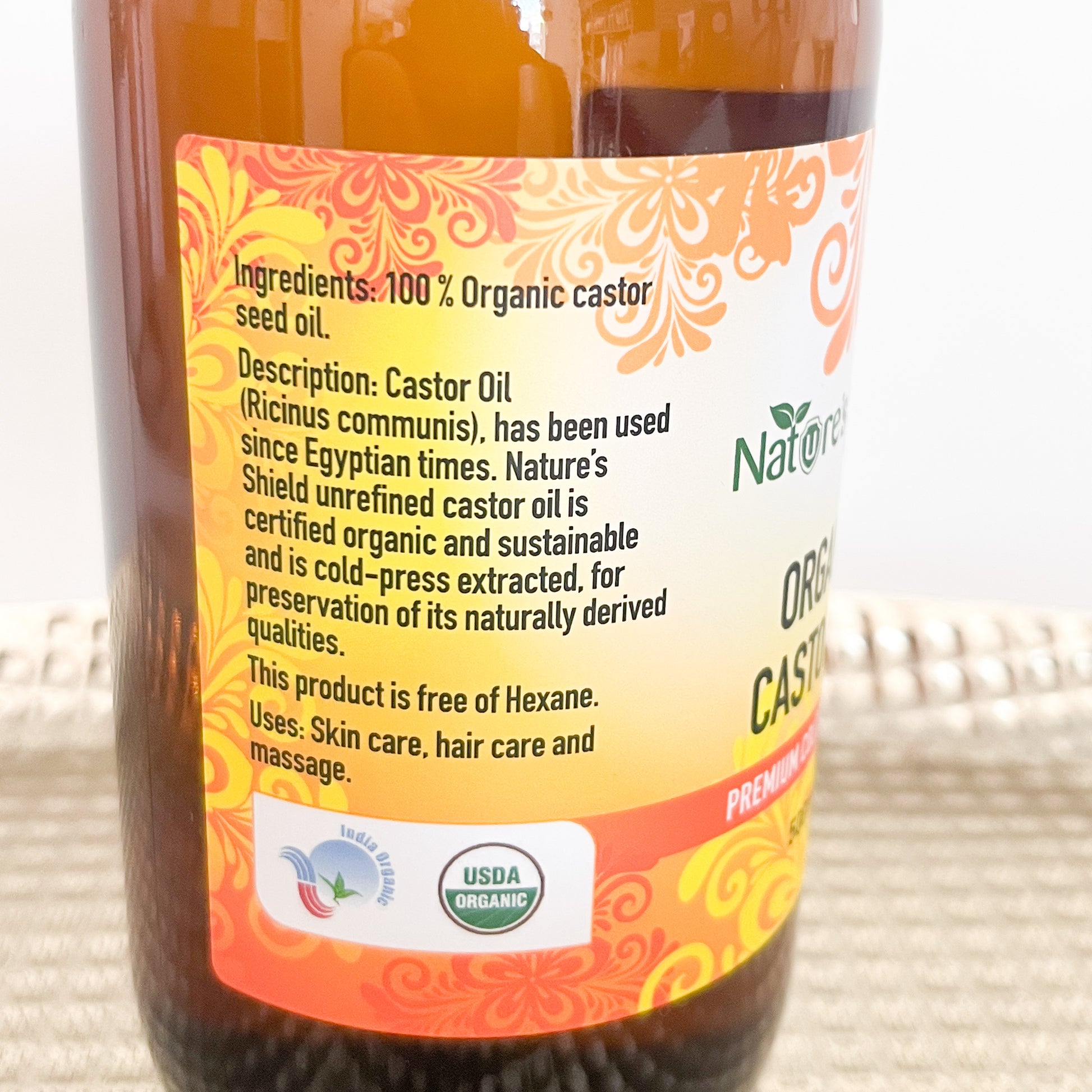 Nature's Shield Organic Castor Oil 500ml