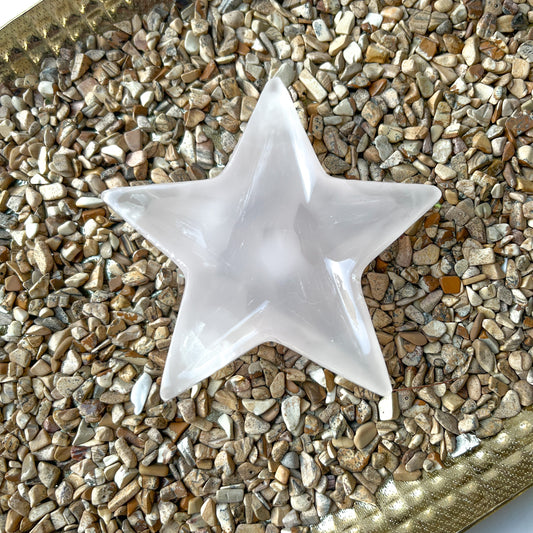 Polished Crystal Shape - Pink Calcite Star Plate 10cm