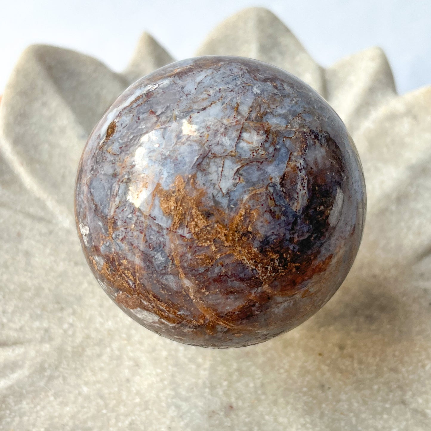 Polished Crystal Shape - Pietersite Sphere With Stand 5cm